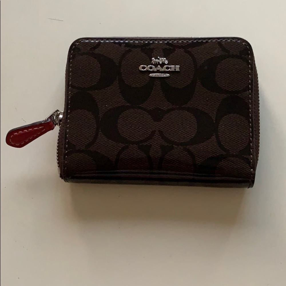 Coach Signature Logo Small Wallet